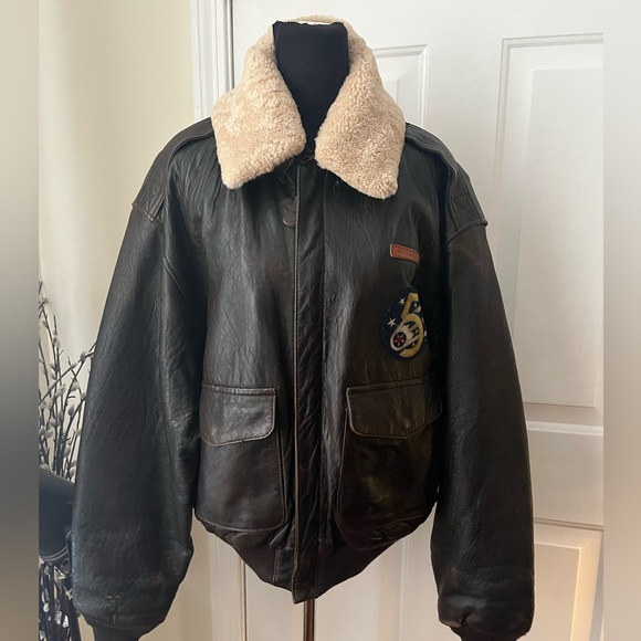 Vintage Avirex Leather Pilot Bomber Jacket - Picture 1 of 10